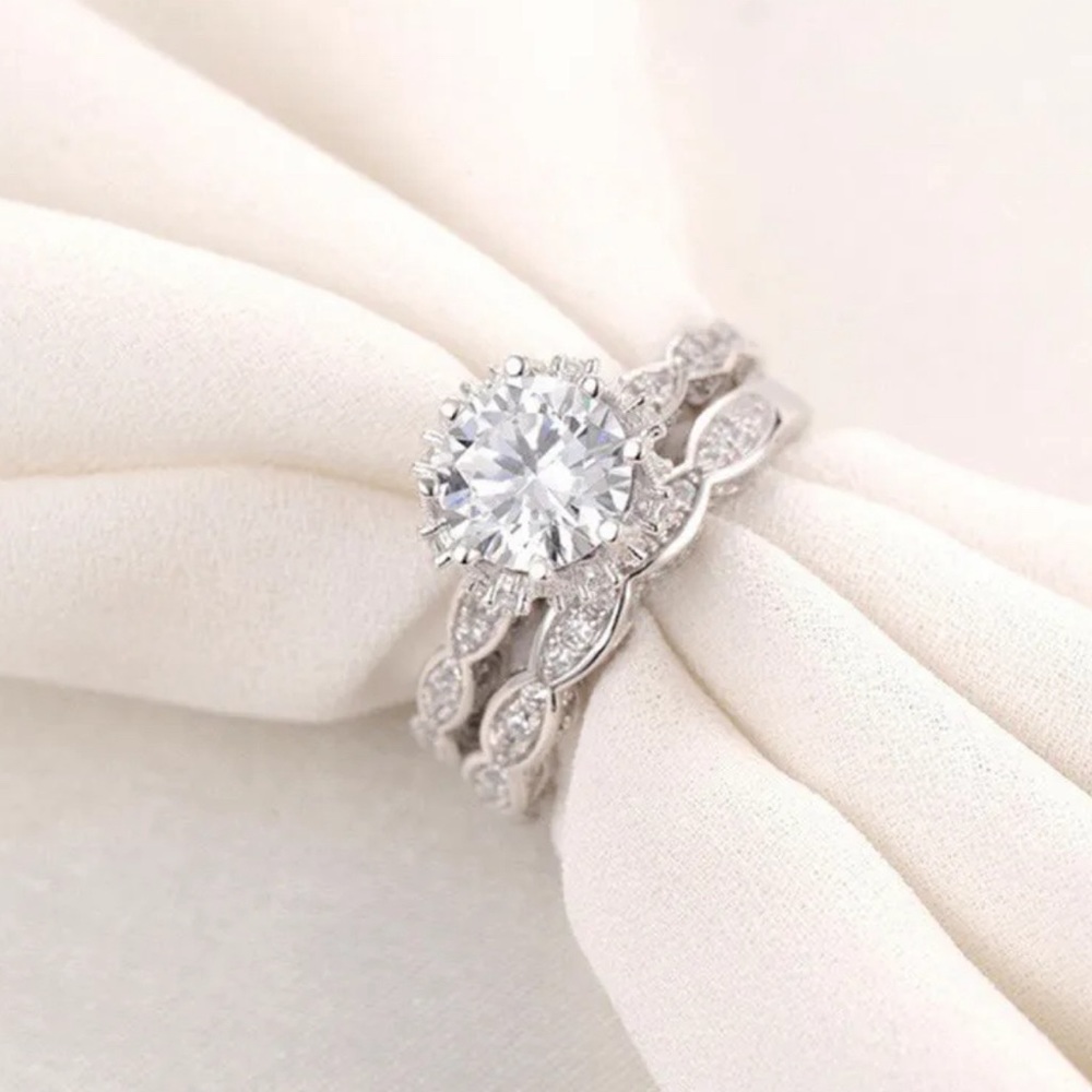 925 BRIDAL WEDDING RING - Picture 3 of 5